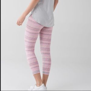 Lululemon Wunder Under Crop III Flash Light Stripe